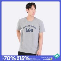 [S-5XL]LEE เสื้อยืดแขนสั้นผู้ชาย ทรง REGULAR รุ่น LE S523MTSSS25 สีเทา