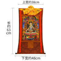 TODAY SALE Yuanhui Buddha and Tala white Buddha are hung with two layers of red, gold and Tibetan style clothes.