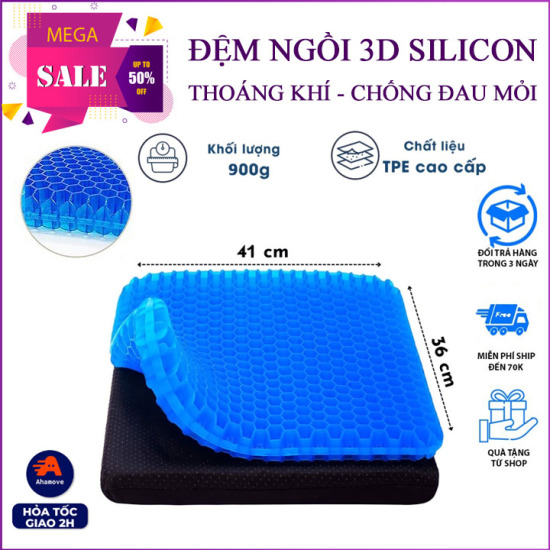 Đệm ngồi 3d thoáng khí,đệm gel tổ ong đàn hồi lót ghế - ảnh sản phẩm 9