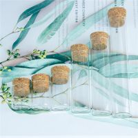 100pcs Small Empty Clear Test Tube Glass Container with Cork Mini Information Aspirations Bottles DIY Perfume Refillable Vials Travel Size Bottles Con