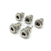 5pcs DC-099 5.5mm x 2.1mm 2.5mm DC Power Jack Socket Female Panel Mount Connector Metal DC099 Open Hole 11MM 5.5x2.1 5.5x2.5