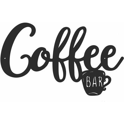 Metal Coffee Bar Hanging Wall Sign Wrought iron crafts Metal ornaments sign Pretty Artwork Wall Stickers Shape decoration Coffee Bar Wall Sign Coffee Letter Sign Metal wall art