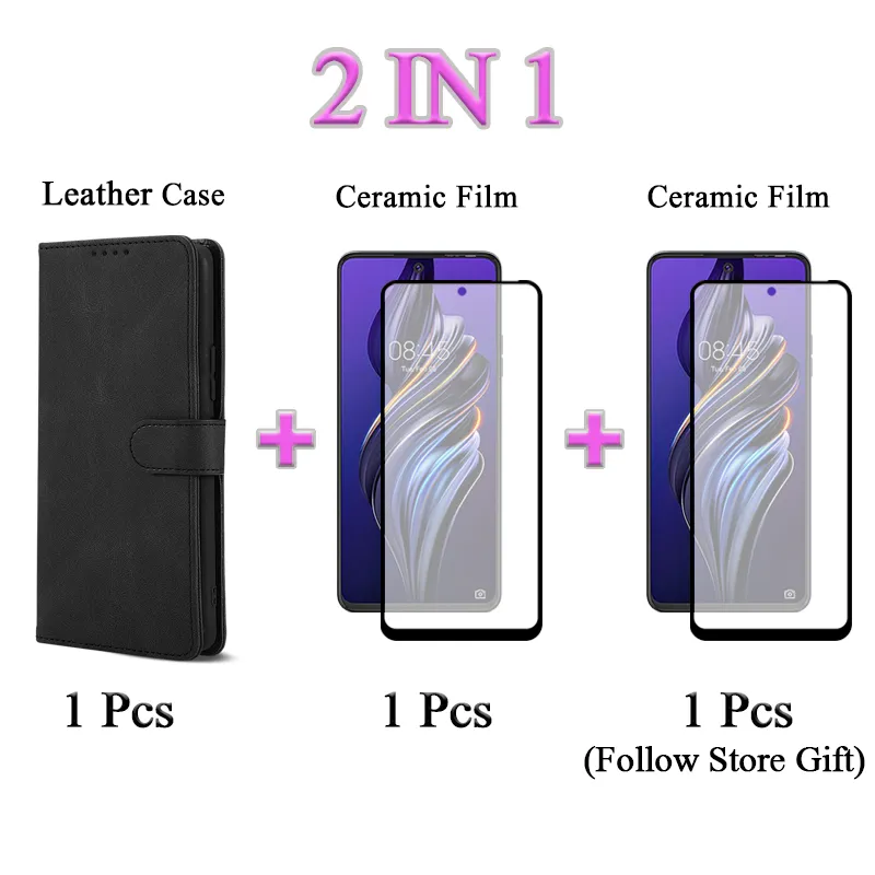 For Infinix Smart 6 HD X6512 Fashion Painted Soft Case For Infinix Smart 6  HD 2 IN 1 With Two Piece Ceramic Film