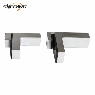 ✁㍿▦ 2pcs Zinc Alloy F Type Glass Clamp Fit 5-28mm Thickness Glass Clip Shelf Support Showcase Display Cabinet Glass Clamp Clip