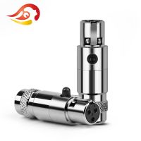 QYFANG 3 Pin Metal Mini XLR Microphone Audio Connector 3P Socket MIC Adapter Male Terminal Plug For K712 DT1990 AB1266 LCD2 LCD4