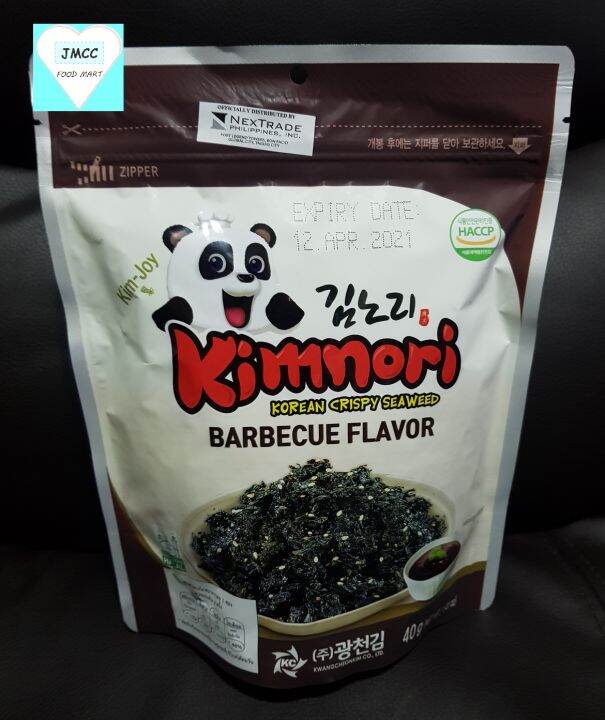 KOREAN Kimnori CRISPY SEAWEED 40G, BBQ flavor, Seaweeds Flakes/Seaweeds