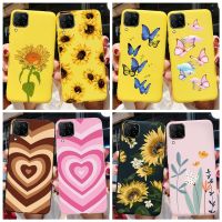 Daisy Flower Phone Case For Huawei P40 Lite Butterfly Back Cover For Huawei P40 P 40 Lite P40Lite E Coque Soft Funda Bumper Case