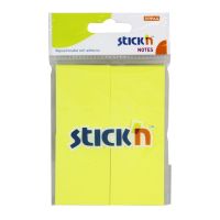 กระดาษโน้ตกาวในตัว STICKN #21091 ขนาด 1.5x2 นิ้ว (1x4) สีเหลืองนีออน (PC)