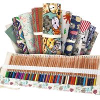 36 Holes Pencil Case School Supplies student Art Pen Bag Pouch Canvas Pen Wrap Roll Makeup Cosmetic Brush Pen Storage Stationery