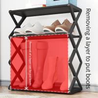 Dustproof Dormitory For Students Steel Assembly Hanger X-Shaped Multifunctional Shoe Rack