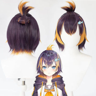 อะนิเมะ Vtuber ra Gurin Wigs คอสเพลย์สั้นวิกผมสังเคราะห์ทนความร้อนวิกผมปาร์ตี้ฮาโลวีน