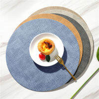 หนังผ้า Placemat กันน้ำและ Oilproof แผ่นฉนวนกันความร้อน Home Ho รอบ Western Placemat สองด้านตาราง Mat