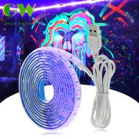 【cw】 UV LED Strip Light 0.5M 1M 2M DC5V USB LED Ribbon Ultraviolet Backlight DIY Flexible USB LED Tape Lamp for DJ Fluorescence Party 【hot】