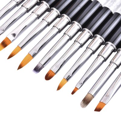 15 Pcs Nail Art Design Brush Set Crystal Diamond Rod Line Carving Drawing Pen Phototherapy UV Gel Painting Brushes Manicure Tool