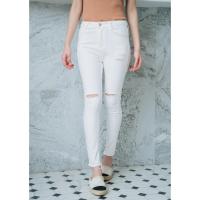 Miladi Jeans trousers MJ 174 กางเกงยีนส์ทรงสลิมสีขาว (All Size)