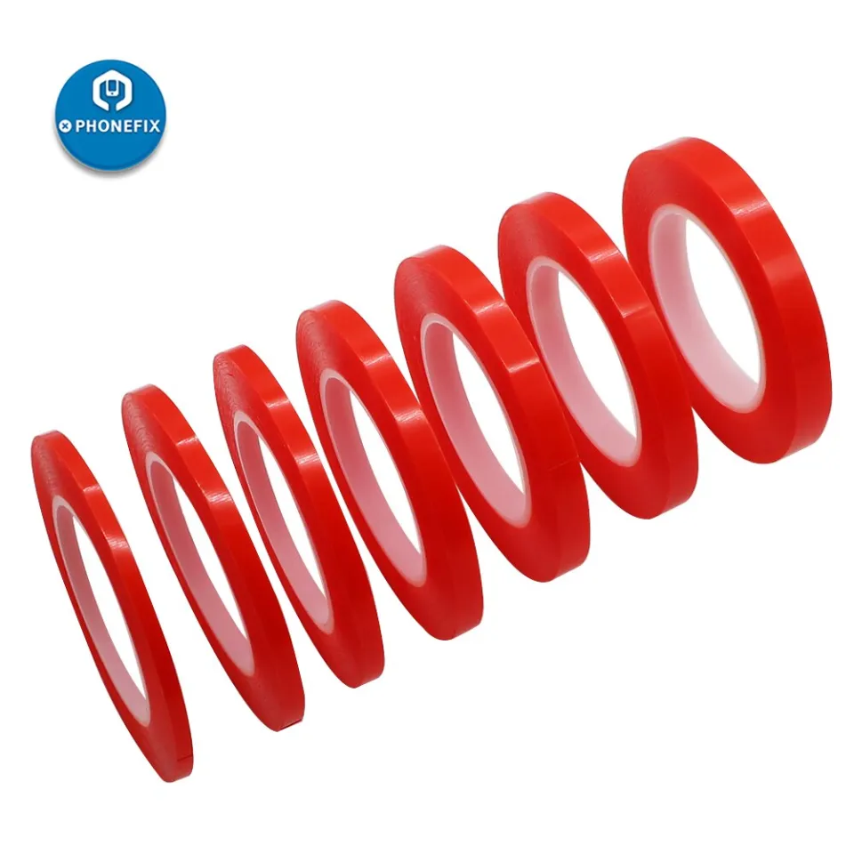 Strong Pet Adhesive Pet Red Film Clear Double Sided Tape No Trace for Phone  LCD Screen