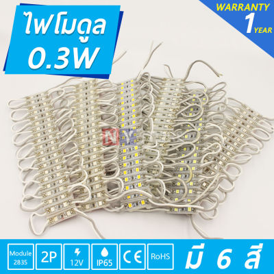 โมดูลLED DC12V 0.3W LED Module mini 2เม็ดไฟ ไฟงานป้าย  ไฟLED ไฟป้ายอักษร ไฟทำป้าย (1แผง20ชิ้น)