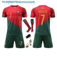 ☢₪▬ NBA75thAnniversary4 Long-sleeved Portugal jersey World Cup 2022c Luo No. 7 football uniform male and female students adult short-sleeved group purchase printing