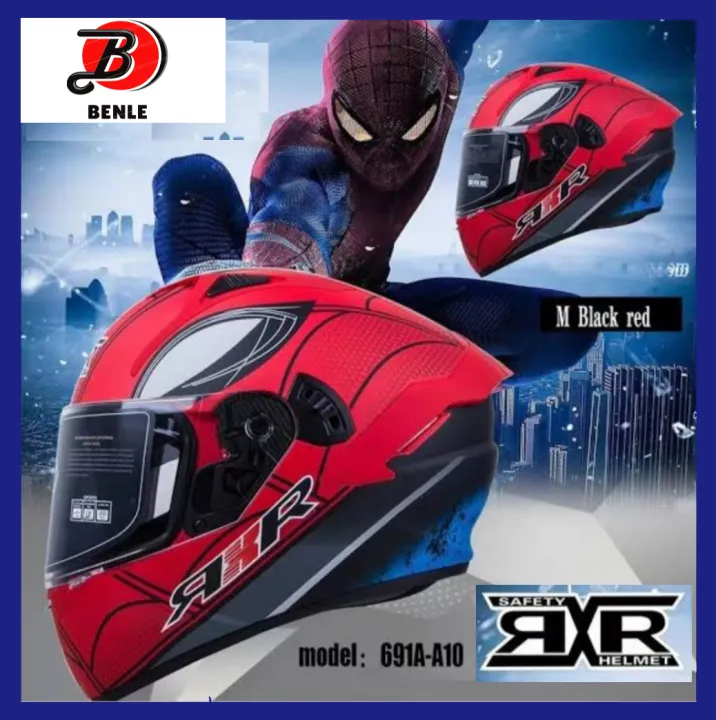 HELMET RXR (K691AA10) Motorcycle Full Face Helmet with ICC Dual Visor