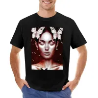 Portrait Of A Beautiful Goddess Dark Erfly Ai Generated Art T-Shirt Sports Fan T-Shirts Mens Graphic T-Shirts Hip Hop