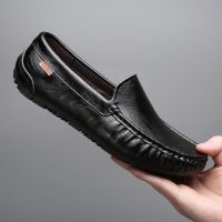 HOT★2023 Breathable รองเท้าผู้ชายหนังแท้ Loafers แฟชั่นสบายๆธุรกิจขับรถสบายๆรองเท้าผู้ชายฤดูใบไม้ผลิฤดูใบไม้ร่วงชายรองเท้า