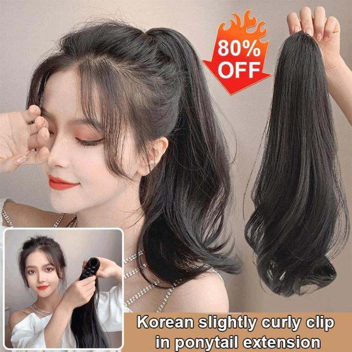 ECOOL Korean curly clip in ponytail extension Lazada PH