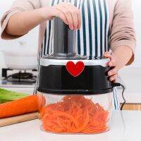 110V/220V Electric Spiral Vegetable Cutter 4 IN 1 Multifunctional Crusher Food Processor Carrot Spiral Potato Cucumber Slicer