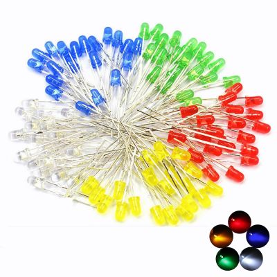 【CW】¤  50PCS 3mm Led Diode Multicolor Individual Emitting Diodes Assortment Red/Green/Blue/Yellow/Orange/White Lamps
