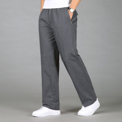 2021 Fashion Men Pants Casual Cotton Long Pants Straight Joggers Male Fit Plus Size 5XL 6XL Luxury Business Summer Trousers Men