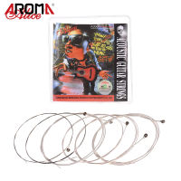 [okoogee]Alice A306 Series Acoustic Folk Guitar Strings Set Stainless Steel Wire Steel Core Silver-plated Copper Alloy Wound, 6pcs/ Set, Extra Light(.010-.047)