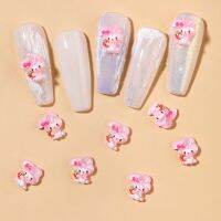 【CW】 50pcs Resin Charms Cartoon Pink Strawberry Parts Accessories Kawaii Decoration