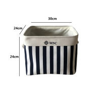Navy Style Cotton Kid Room Toys Book Storage Basket Dirty Clothes Sundries Organizer Bin with Handle Laundry Hamper