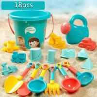 18PCS Summer Beach Toys for Kids Sand Set Beach Game Toy for Children Beach Buckets Shovels Sand Gadgets Water Play Tools