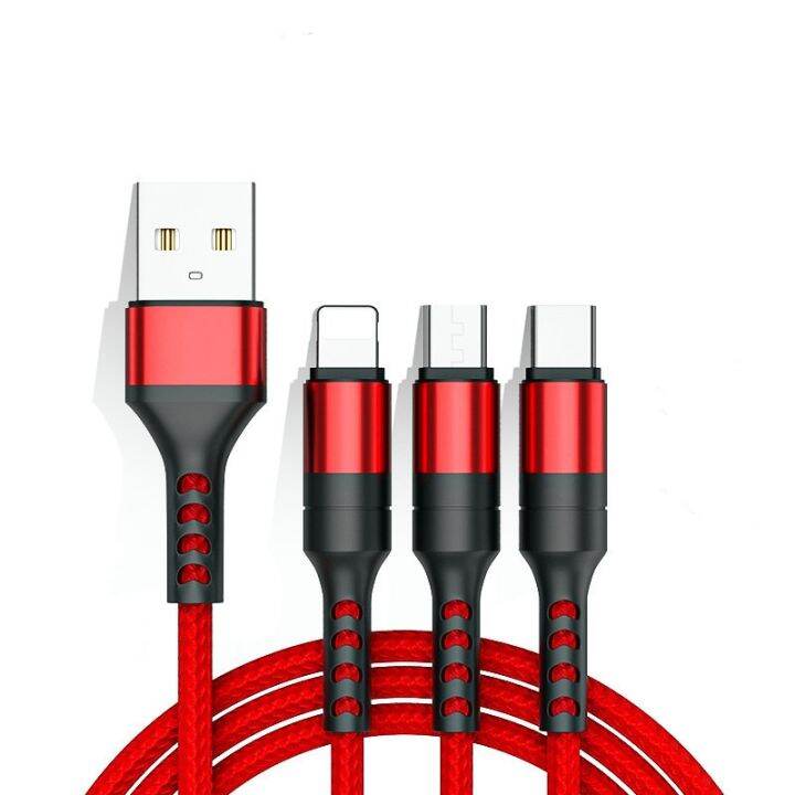 3in1สาย-usb-สำหรับ-iphone-fast-charger-สายชาร์จสำหรับโทรศัพท์-micro-usb-type-c-xiaomi-huawei-samsung-charger-wire-สำหรับ-ipad