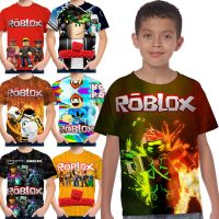 ()  Summer T-Shirts Boys Girls Tops Round Neck Anime  Kids Shirts