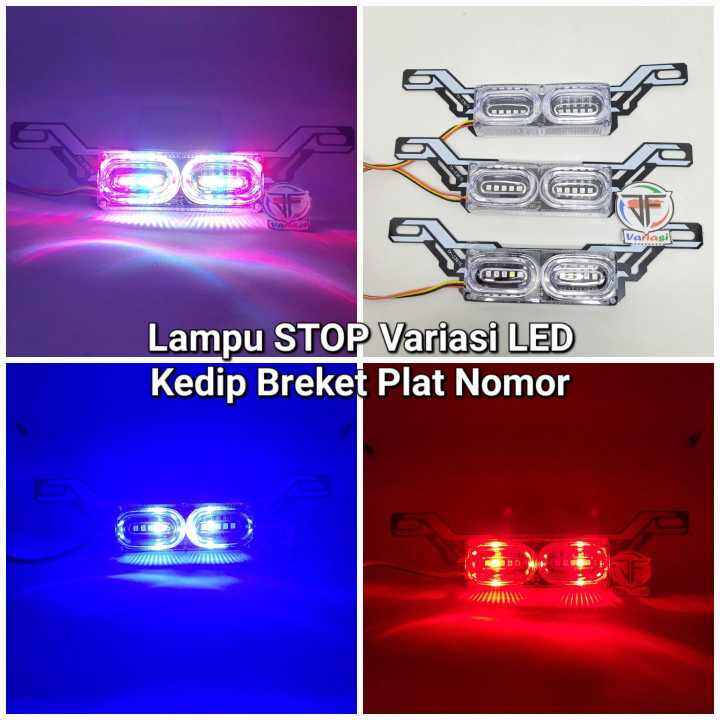 Lampu Stop Breket Plat Nomor 2 Mata LED 12 Volt 2 Mode Running Dan ...