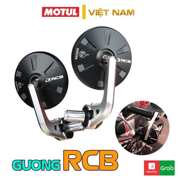 Gương chiếu hậu xe máy thời trang mini mẫu RCB S6 BAR gắn gù tay lái cho  AB, SH, SH Mode, Wave,… 