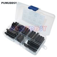 66PCS DIP IC Sockets อะแดปเตอร์ Solder Type Socket ชุด PUMUDDSY 6 8 14 16 18 20 24 28 Pins ใหม่