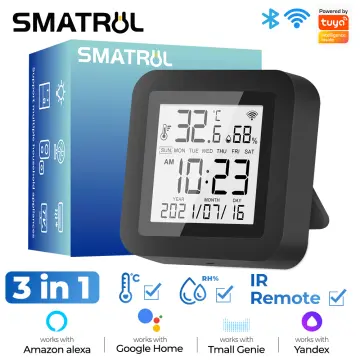 Smart Wifi Thermometer Hygrometer Voice Control Wireless Room