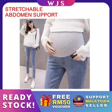 Pregnant Women Work Pants Stretchy Maternity Skinny Ankle Trousers Slim for  Women 