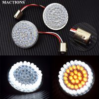 MACTIONS 2 "Bullet สไตล์1157ไฟเลี้ยว LED สำหรับ Harley Sportster 883 1200 XL Softail Dyna 11-17 Touring Tri Glide