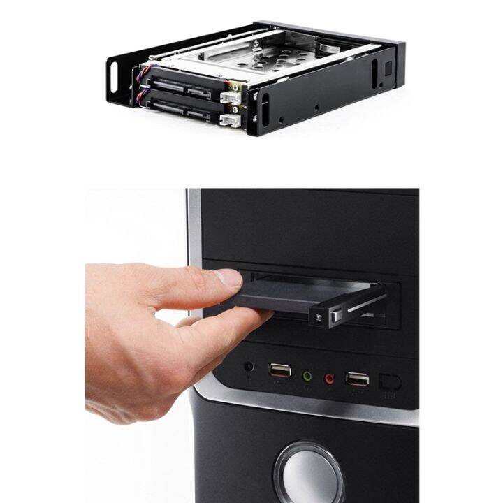 2-5-inch-ssd-hdd-enclosure-tray-2-bay-disk-drive-sata-floppy-drive-enclosure-hard-disk-enclosure-extraction-box