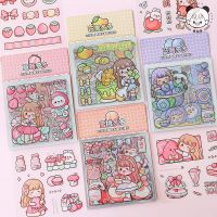 24 pack/lot Kawaii Fruit Girl Stickers Cute Scrapbooking DIY Diary Decorative Sealing Sticker Album Stick Label Stickers Labels
