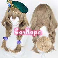 Genshin Impact Lisa Cosplay Wig New Skin Brown Braided Wig Cosplay Anime Cosplay Wigs Heat Resistant Synthetic Wigs Halloween