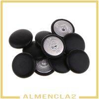 [L.W.F 2022]☂[ALMENCLA2]10ชิ้นหนังเทียมครอบคลุมปุ่มเบาะถักหัตถกรรมสีดำ