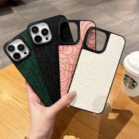 เคสโทรศัพท์มือถือหนัง กันกระแทก ลายดอกคามิเลีย ขนาดใหญ่ แนวสตรีท สําหรับ Apple Iphone 13 12pro 14promax sd