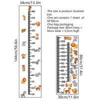 สติกเกอร์รูปสัตว์ติดผนังดีไอวายน่ารักตกแต่งสำหรับห้องเด็กเด็กวัดความสูงภาพจิตรกรรมฝาผนังศิลปะบ้านรูปลอกอุปกรณ์2023