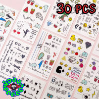 PONG (30 ชิ้น) TATTOO แทททูฮยอนอา สติ๊กเกอร์tattoo สติ๊กเกอร์ แทททู Sticker Tattoo แทททูมินิมอล แทททูฮยอนอา แทททูสไตล์เกาหลี tattoo