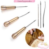 COD DSFGREYTRUYTU LANFY 4PCS Sets Sewing Awl Handmade Leather Craft Shoes Repair Tool Craft Hand Stitcher Taper Canvas Leather Sewing Supplies Needle Tool Kit
