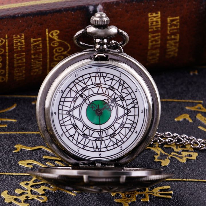agamotto-จี้นาฬิกาพกพาควอตซ์นาฬิกาขนาดพกพาย้อนยุคแปลกของที่ระลึกสร้อยคล้องคอสร้อยคอโบราณของขวัญนาฬิกา